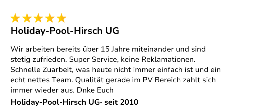 Stammkunde Trade Solar